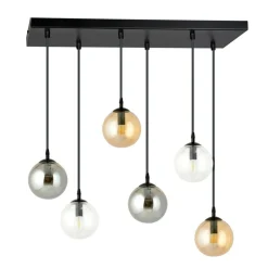 Flash Sale Lampa wisząca na listwie z kolorowymi kloszami 714/6M1 | Kaja Żyrandole Nowoczesne