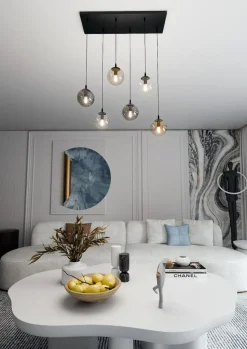 Flash Sale Lampa wisząca na listwie z kolorowymi kloszami 714/6M1 | Kaja Żyrandole Nowoczesne