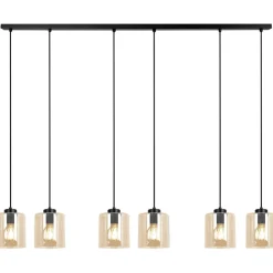 Cheap Lampa wisząca na listwie, z sześcioma kloszami K-5572 z serii SORO Żyrandole Nowoczesne