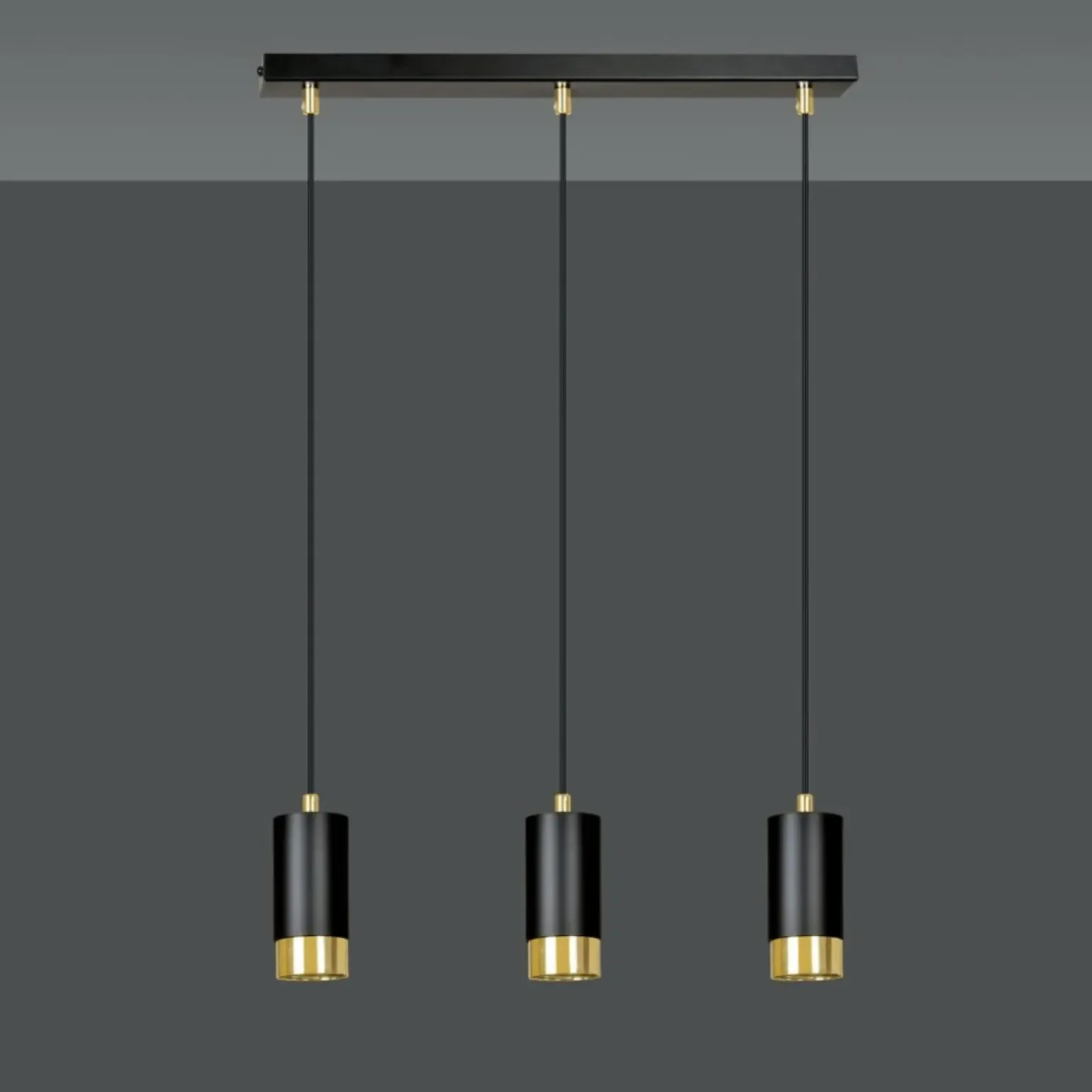 Best Lampa wisząca na listwie z delikatnymi spotami 817/3 | Kaja Żyrandole Nowoczesne