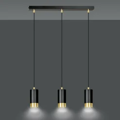 Best Lampa wisząca na listwie z delikatnymi spotami 817/3 | Kaja Żyrandole Nowoczesne