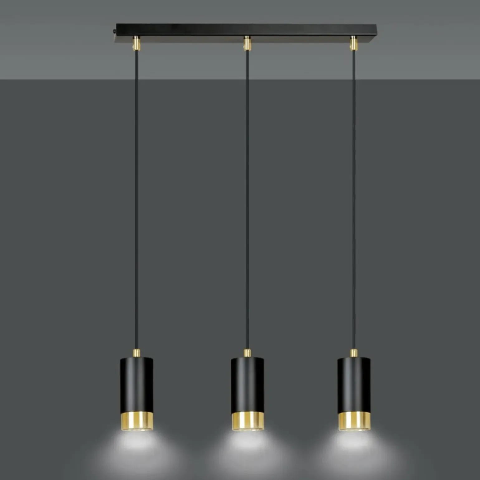 Best Lampa wisząca na listwie z delikatnymi spotami 817/3 | Kaja Żyrandole Nowoczesne