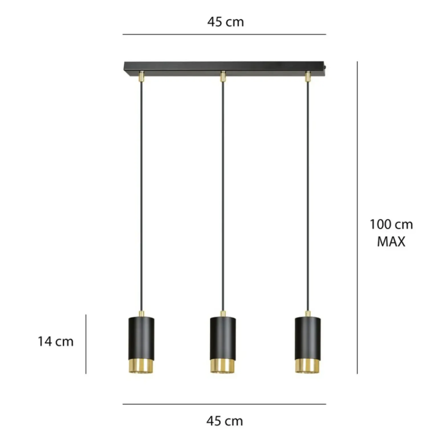 Best Lampa wisząca na listwie z delikatnymi spotami 817/3 | Kaja Żyrandole Nowoczesne