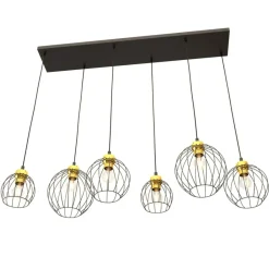 Best Sale Lampa wisząca na podłużnej podstawie, 6xE27 1368/6 z serii NANDO Żyrandole Nowoczesne