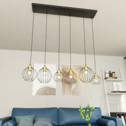 Best Sale Lampa wisząca na podłużnej podstawie, 6xE27 1368/6 z serii NANDO Żyrandole Nowoczesne