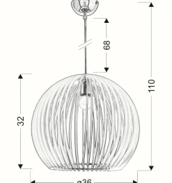 Sklep Kaja Lampa wisząca na regulowanym zwisie 31-50345 HAGA | Kaja Oświetlenie