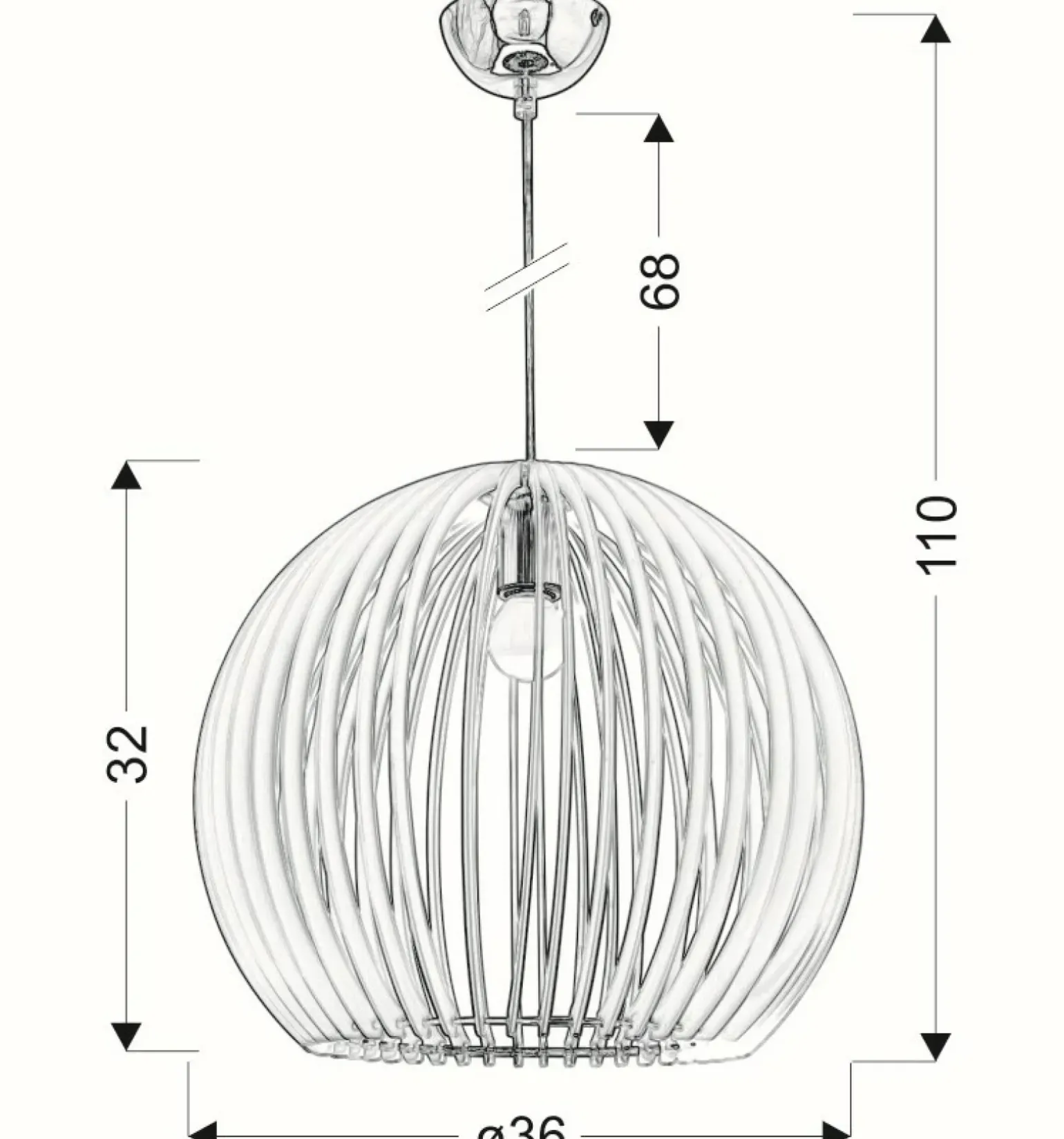 Sklep Kaja Lampa wisząca na regulowanym zwisie 31-50345 HAGA | Kaja Oświetlenie