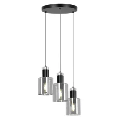 Best Lampa wisząca nad okrągły stół, kolor grafit K-5252 z serii BRUS Żyrandole Nowoczesne