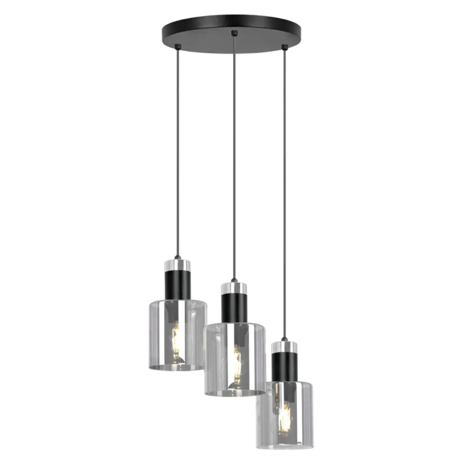 Best Lampa wisząca nad okrągły stół, kolor grafit K-5252 z serii BRUS Żyrandole Nowoczesne