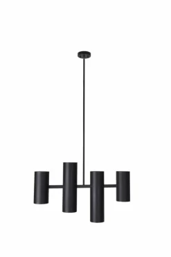 Best Lampa wisząca nad stół, czarne tuby GU10 MX P0501 LAXER | Kaja Żyrandole Nowoczesne