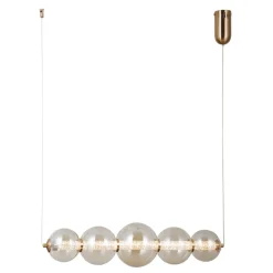 Store Lampa wisząca nad stół, ledowa PND-34359-5H-HBR-AMB z serii BUTERO Żyrandole Nowoczesne