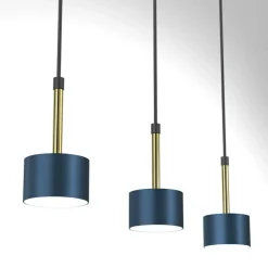 Fashion Lampa wisząca nad stół, w kolorze niebieskim MLP7773 z serii ARENA | Kaja Oświet Żyrandole Nowoczesne