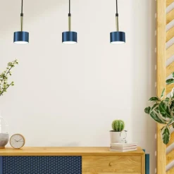 Fashion Lampa wisząca nad stół, w kolorze niebieskim MLP7773 z serii ARENA | Kaja Oświet Żyrandole Nowoczesne