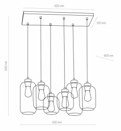 New Lampa wisząca nad stół w salonie TK 3176 MARCO BROWN | Kaja Żyrandole Nowoczesne