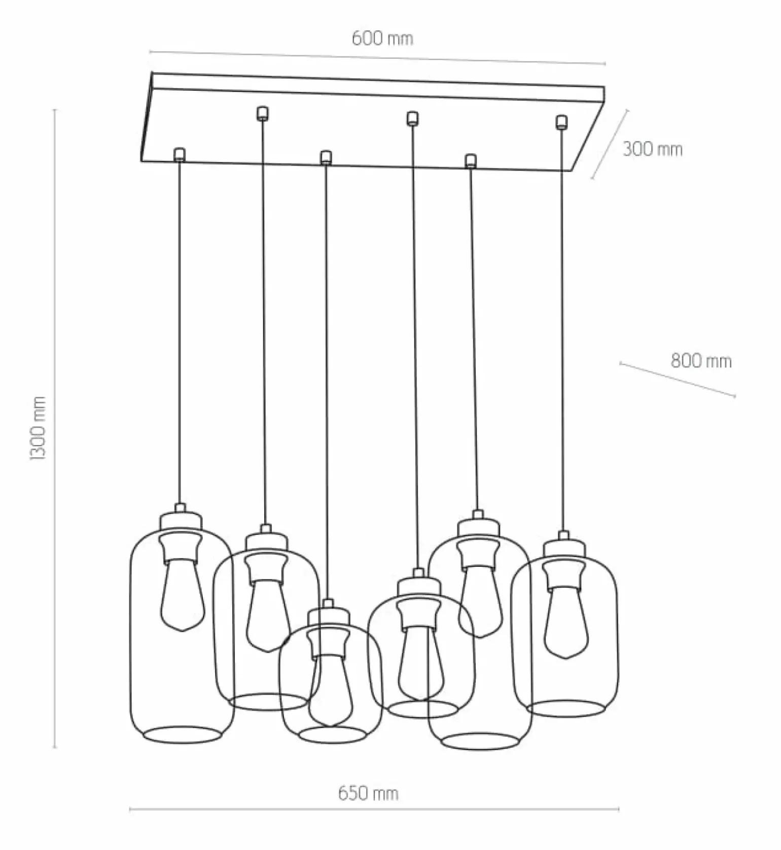 New Lampa wisząca nad stół w salonie TK 3176 MARCO BROWN | Kaja Żyrandole Nowoczesne