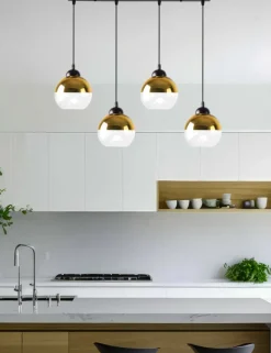 Cheap Lampa wisząca nad stół, z czterema kloszami 34-21274 z serii CONTESSA | Kaja Ośw Żyrandole Nowoczesne