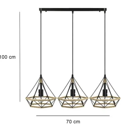 Clearance Lampa wisząca nowoczesna 8803/3 ZWIS - 06 PIRAMIDA | Kaja Oświetlenie Żyrandole Nowoczesne