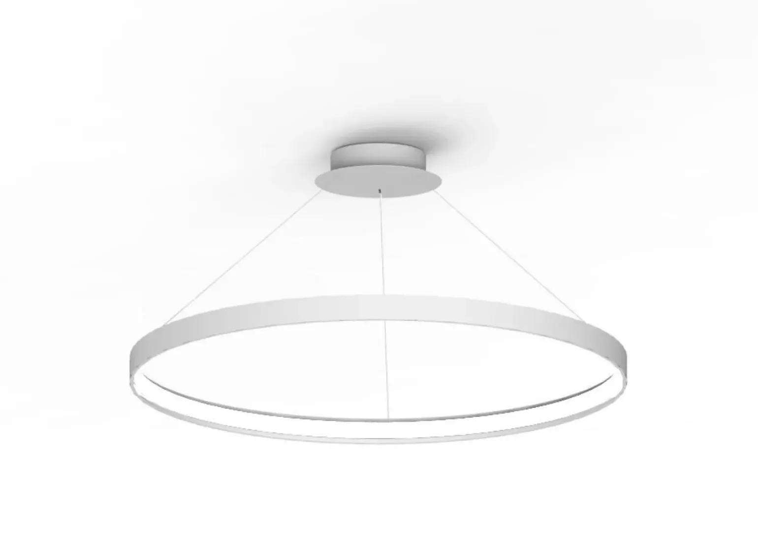 Shop Lampa wisząca obręcz do salonu LA0716/1 - WH CIRCLE | Kaja Żyrandole Nowoczesne