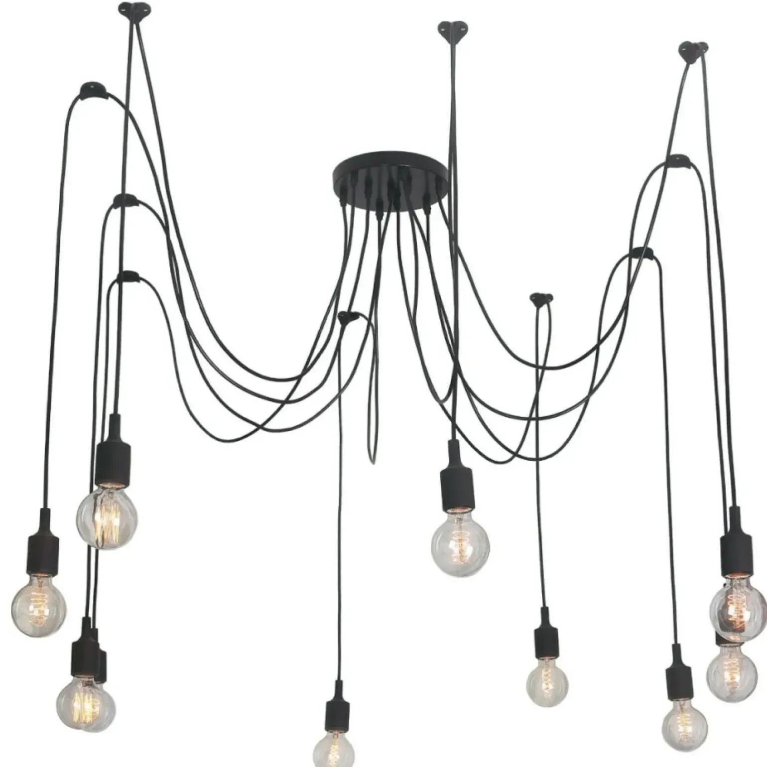 Store Lampa wisząca pająk z 10 linkami LP-90082/10P SOLETO | Kaja Żyrandole Nowoczesne