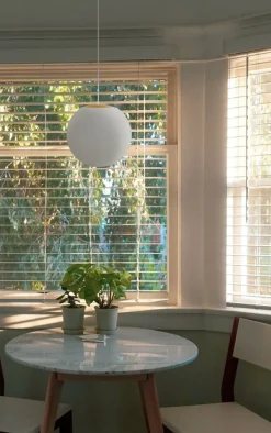 Clearance Lampa wisząca, pojedyncza kula, w białym kolorze K-5312 z serii ELMO Żyrandole Nowoczesne