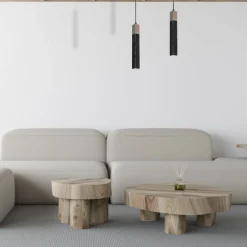 Flash Sale Lampa wisząca, pojedyncza, prostokątna tuba MLP7469 z serii SOLO SAWN | Kaja Ośw Żyrandole Nowoczesne