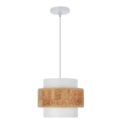 Clearance Lampa wisząca, pojedynczy abażur, kolor bieli 31-18113 z serii CORK Żyrandole Nowoczesne