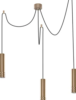 Fashion Lampa wisząca potrójny pająk złote tuby AZ3404 LOCUS | Kaja Żyrandole Nowoczesne