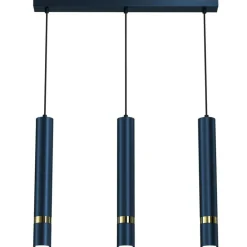 Cheap Lampa wisząca, trzy, niebieskie podłużne tuby MLP7726 z serii JOKER | Kaja Oświe Żyrandole Nowoczesne