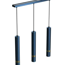 Cheap Lampa wisząca, trzy, niebieskie podłużne tuby MLP7726 z serii JOKER | Kaja Oświe Żyrandole Nowoczesne