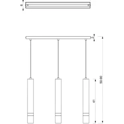 Cheap Lampa wisząca, trzy, niebieskie podłużne tuby MLP7726 z serii JOKER | Kaja Oświe Żyrandole Nowoczesne