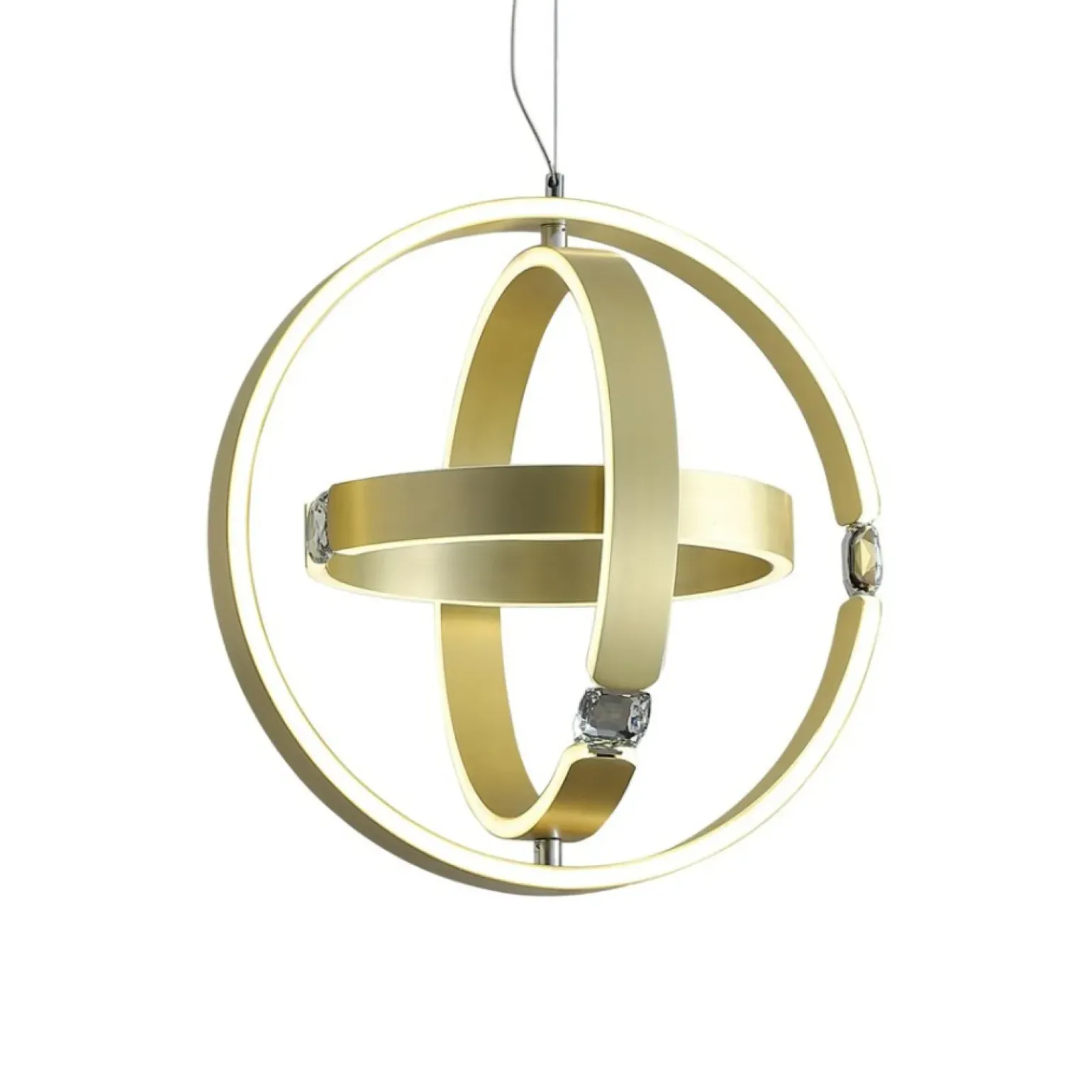 Cheap Lampa wisząca, trzy okręgi, zintegrowany LED ML6187 z serii SIRIUS | Kaja Oświet Żyrandole Nowoczesne