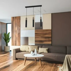 Best Lampa wisząca, trzy tuby na listwie MLP7470 z serii SOLO SAWN | Kaja Oświetlenie Żyrandole Nowoczesne