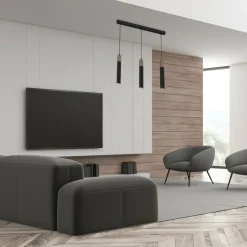 Best Lampa wisząca, trzy tuby na listwie MLP7470 z serii SOLO SAWN | Kaja Oświetlenie Żyrandole Nowoczesne