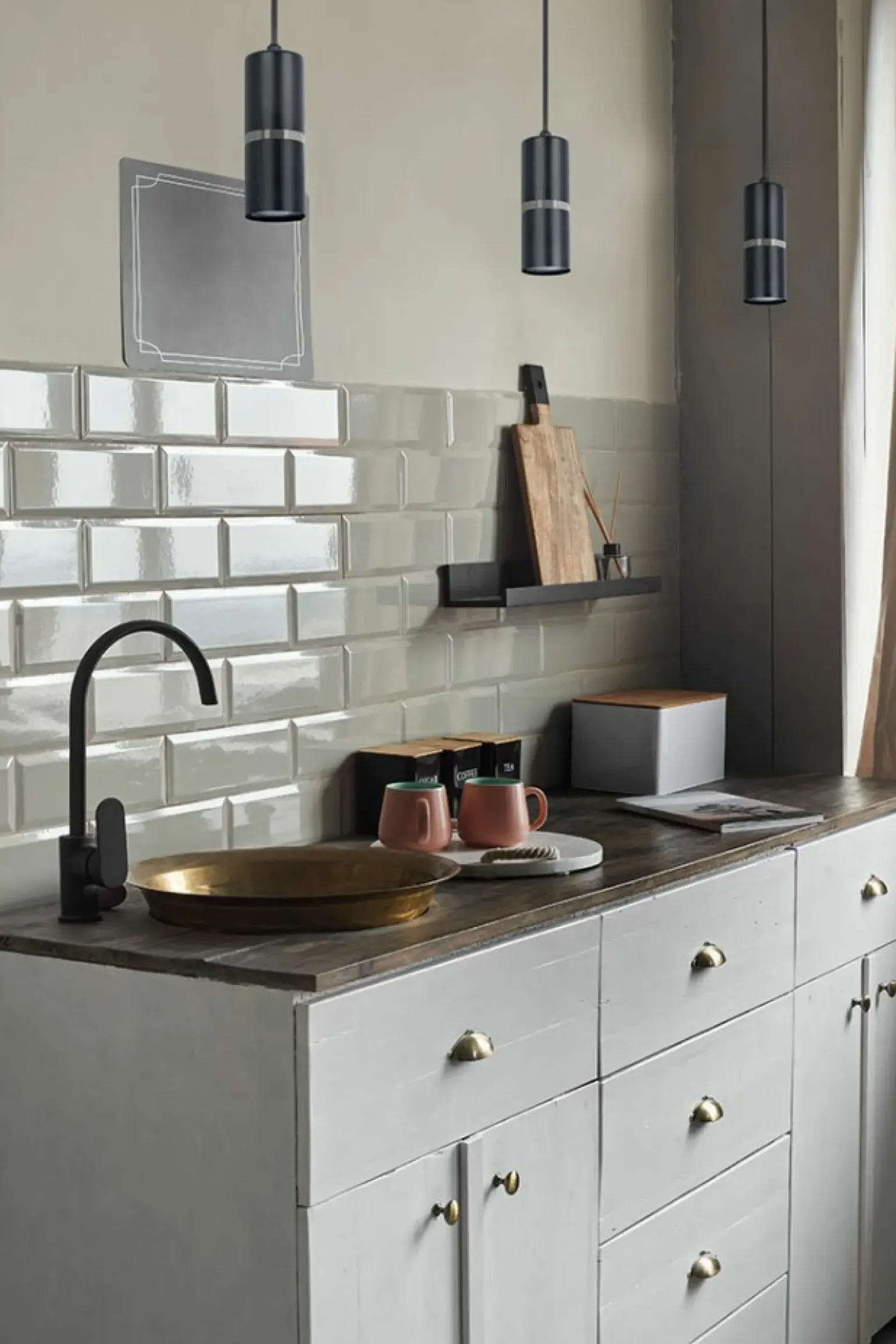 Cheap Lampa wisząca tuba w kolorze czerni i srebra K-5245 z serii VESTA Żyrandole Nowoczesne