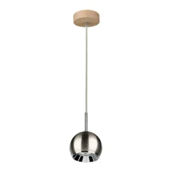 Hot Lampa wisząca w formie srebrny kuli GU10 5141174 BALL WOOD | Kaja Żyrandole Nowoczesne