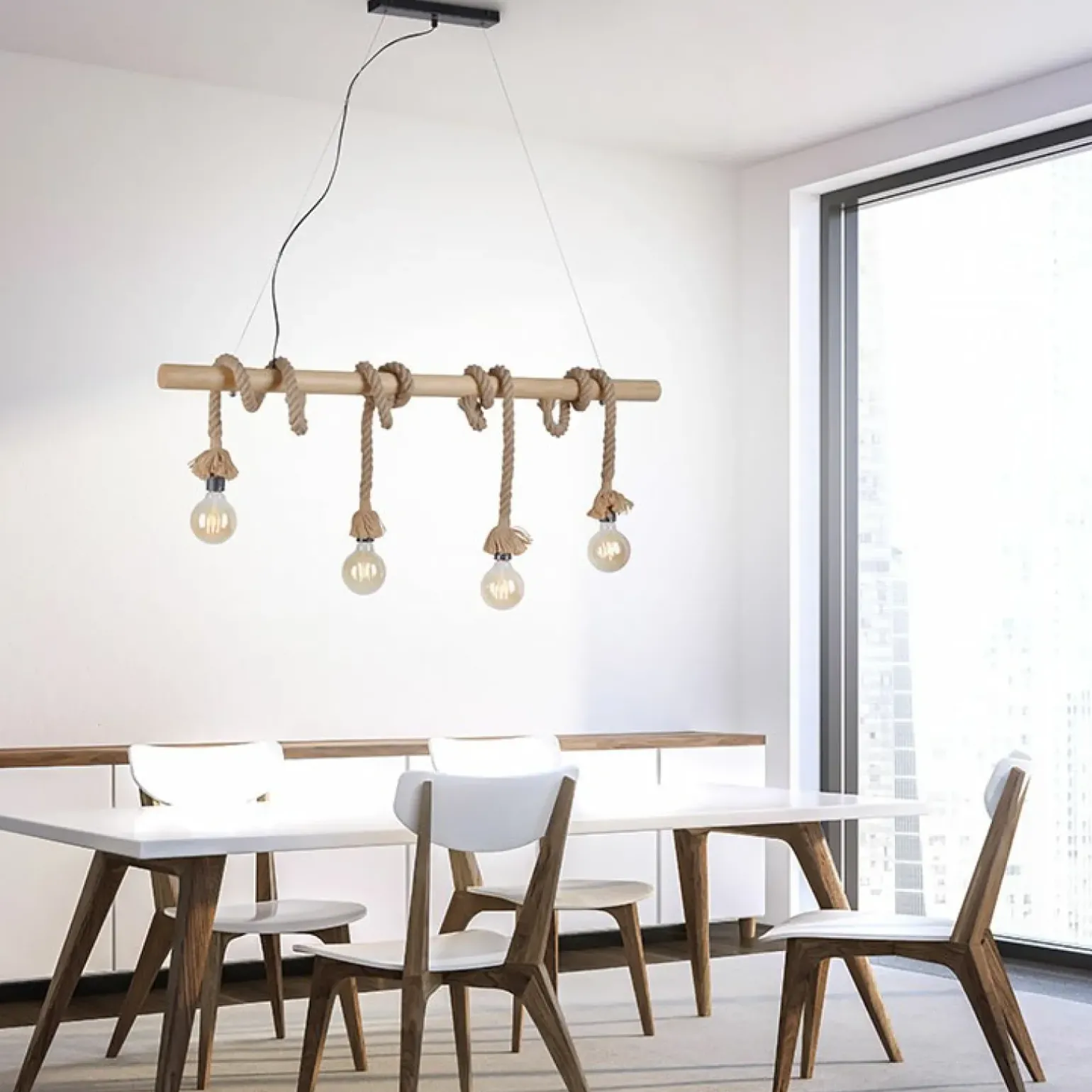 Cheap Lampa wisząca w formie zawiniętych sznurów 15483-18 z serii ROPE Żyrandole Nowoczesne