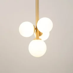 Store Lampa wisząca w kolorze beżowego złota SIG 33606 PERLA | Kaja Żyrandole Nowoczesne