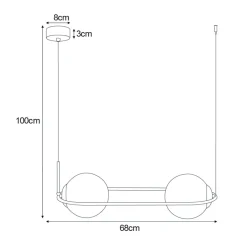 Best Lampa wisząca w kolorze czarno-białym, nad stół K-5102 z serii PARVA Żyrandole Nowoczesne
