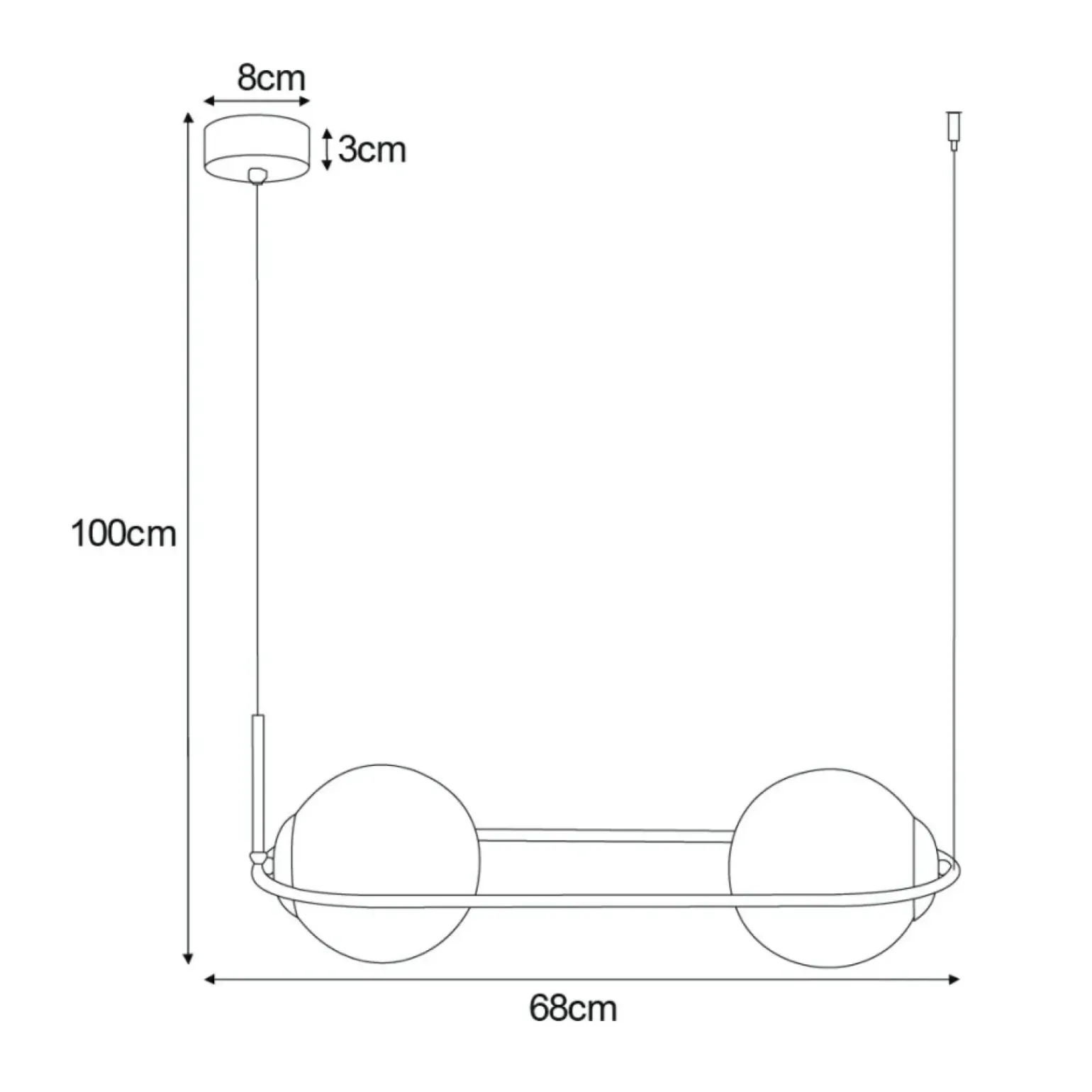 Best Lampa wisząca w kolorze czarno-białym, nad stół K-5102 z serii PARVA Żyrandole Nowoczesne