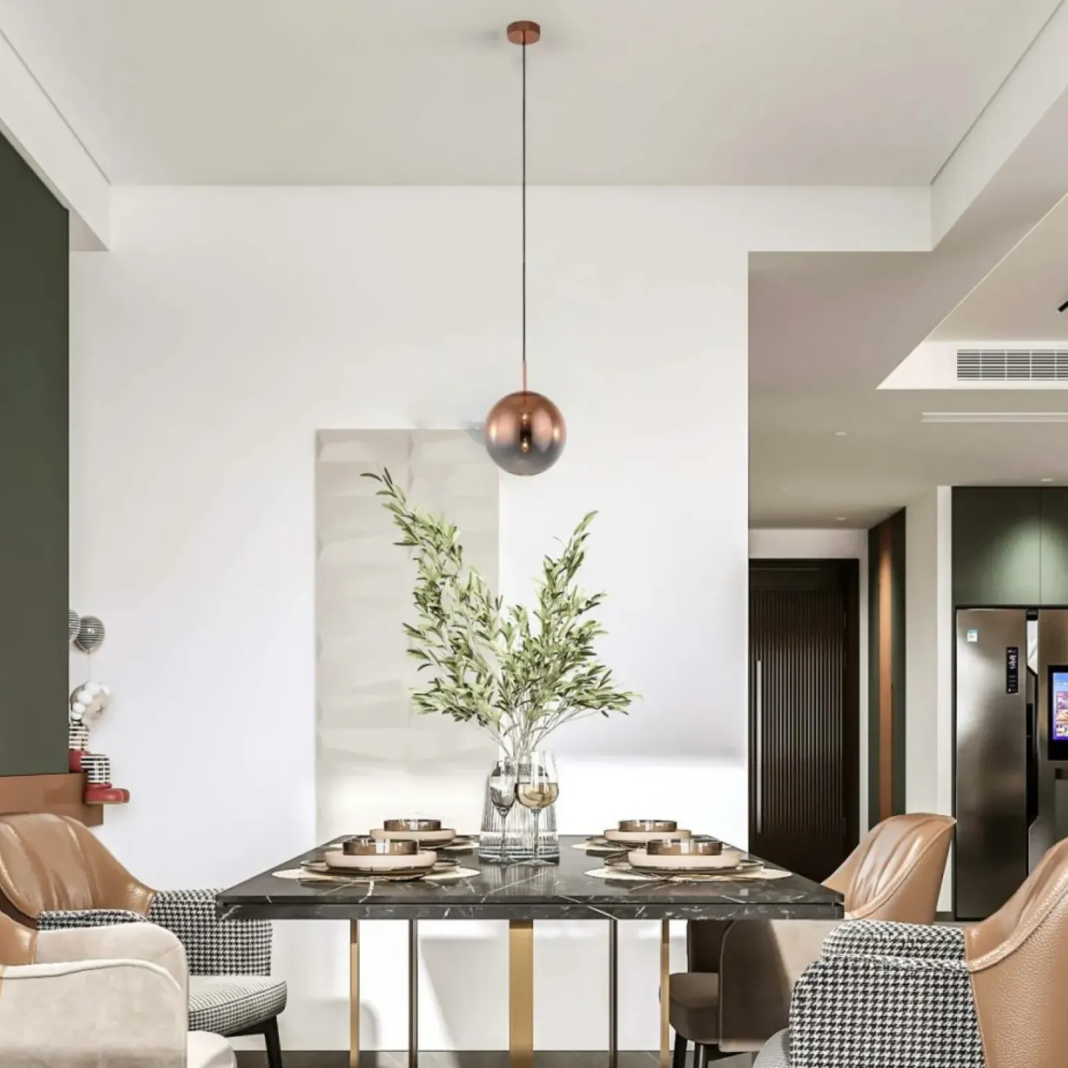 Store Lampa wisząca w kolorze różowego złota LP-2844/1P S MI z serii PALLA Żyrandole Nowoczesne