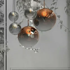 Store Lampa wisząca w kolorze różowego złota LP-2844/1P S MI z serii PALLA Żyrandole Nowoczesne