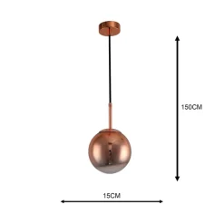 Store Lampa wisząca w kolorze różowego złota LP-2844/1P S MI z serii PALLA Żyrandole Nowoczesne