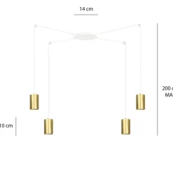 Cheap Lampa wisząca w kształcie pająka z tubami 527/4 | Kaja Oświetlenie Żyrandole Nowoczesne