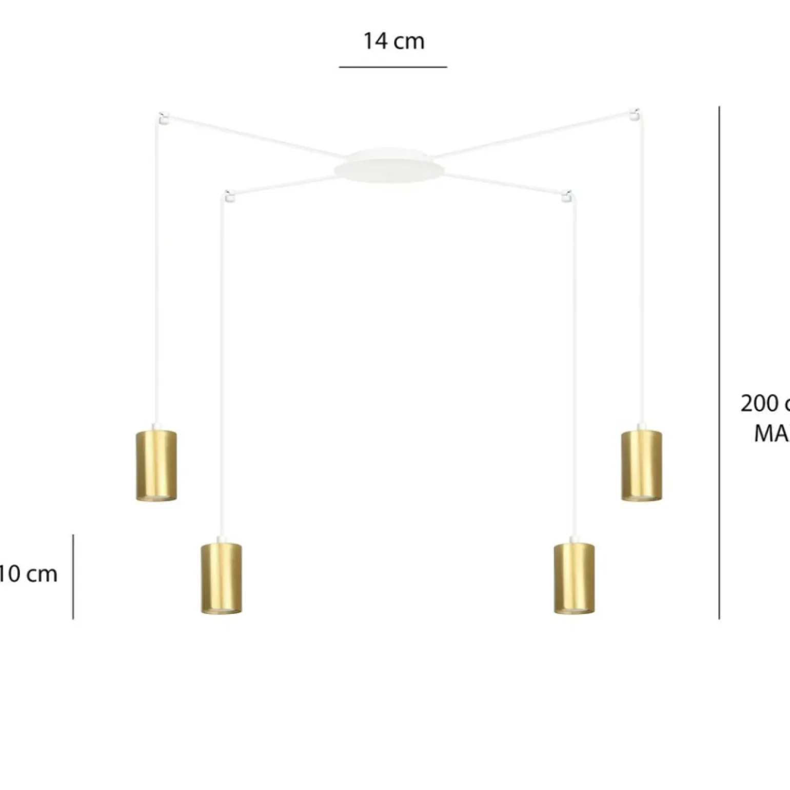 Cheap Lampa wisząca w kształcie pająka z tubami 527/4 | Kaja Oświetlenie Żyrandole Nowoczesne