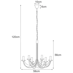 Sklep Kaja Lampa wisząca w kształcie świecznika K-3520 PERSEO | Kaja Oświetlenie