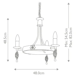 Sklep Kaja Lampa wisząca w pałacowym stylu BY3-BLACK z serii BELFRY