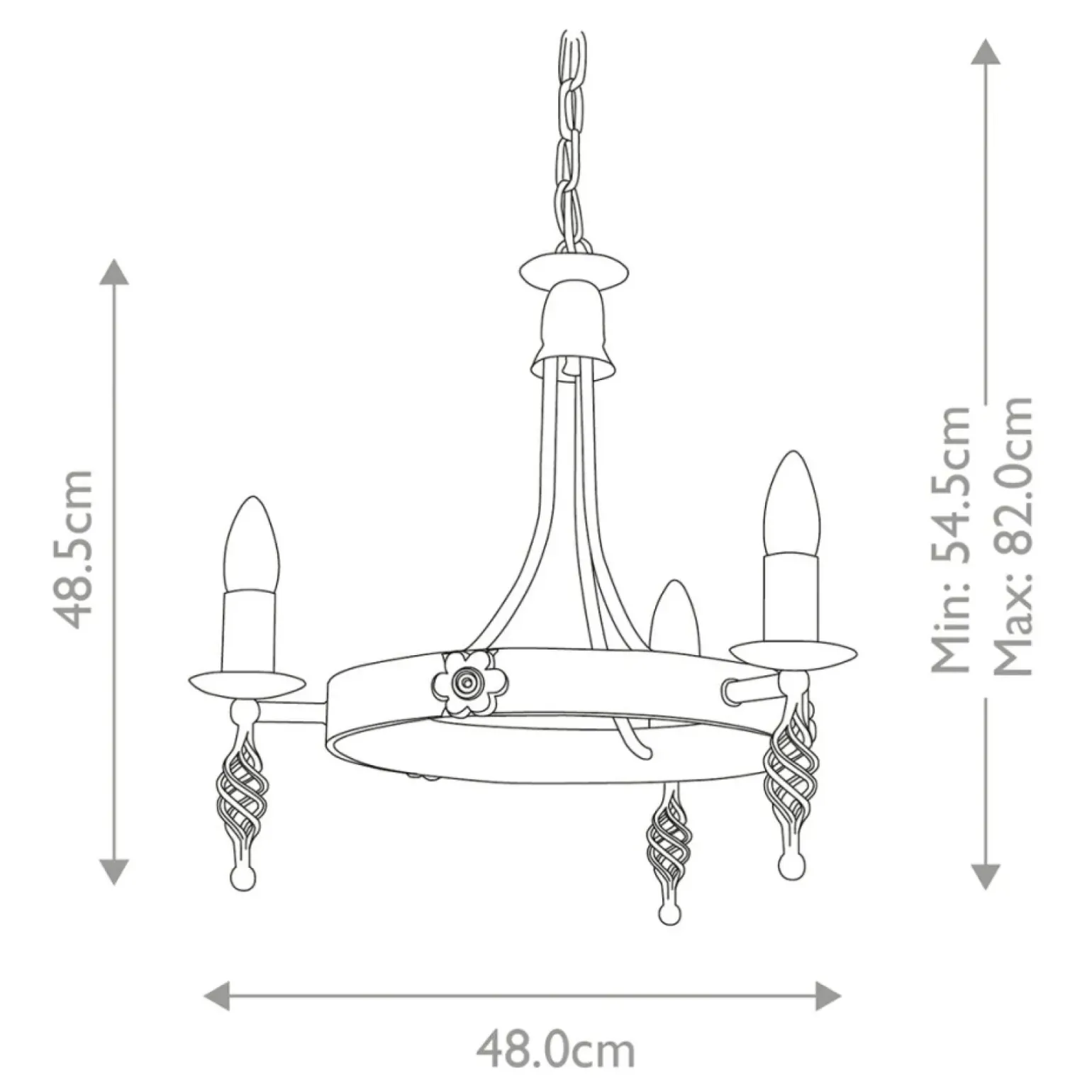 Sklep Kaja Lampa wisząca w pałacowym stylu BY3-BLACK z serii BELFRY
