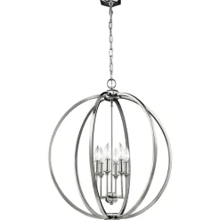 Sklep Kaja Lampa wisząca w srebrnym kolorze FE-CORINNE-6P-L z serii CORINNE