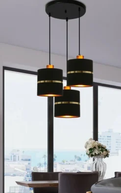 Store Lampa wisząca w stylu glamour, do salonu 33-17468 z serii ASSAM | Kaja Żyrandole Nowoczesne