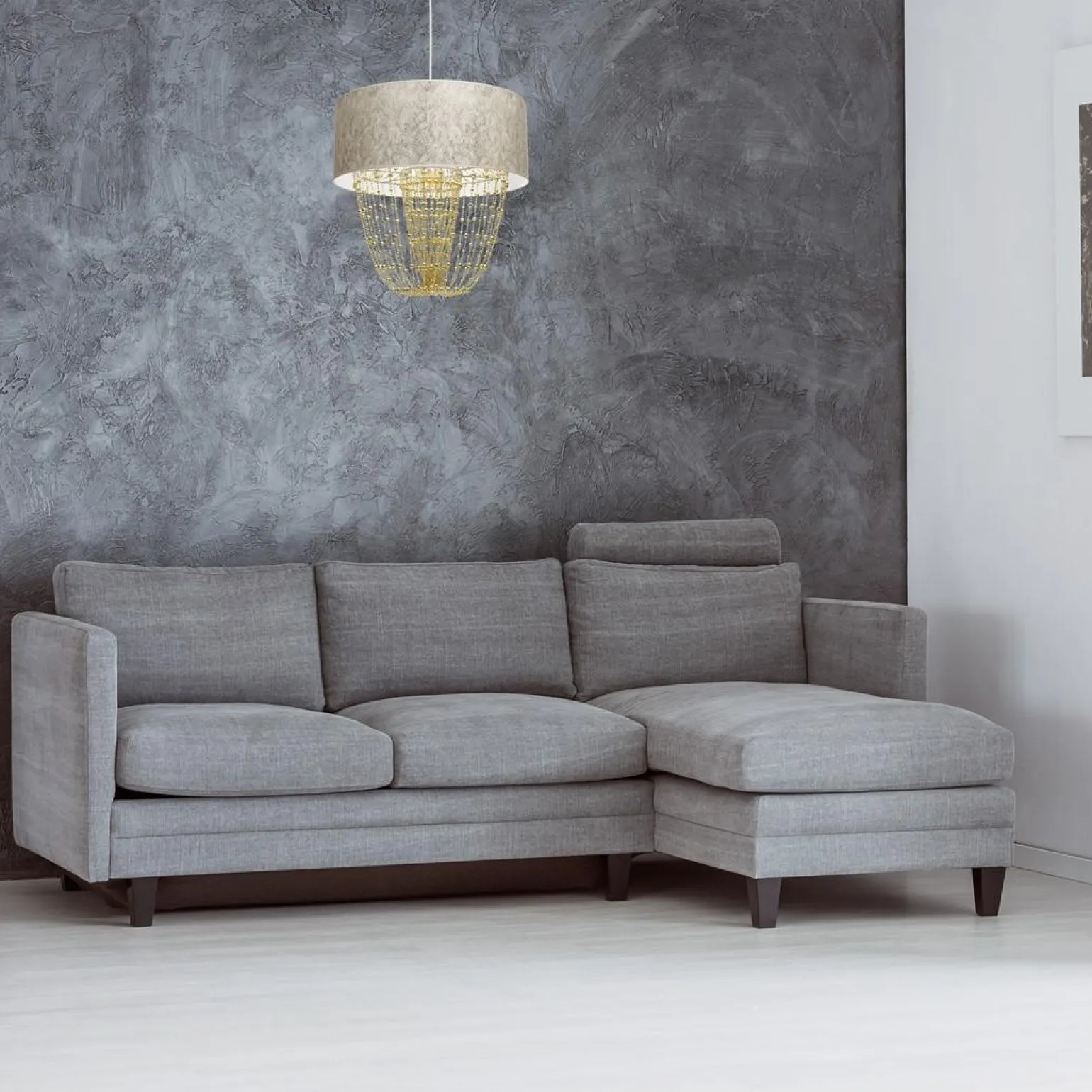 Sklep Kaja Lampa wisząca w stylu glamour, biało-złota MLP6447 z serii ALMERIA | Kaja Oświet